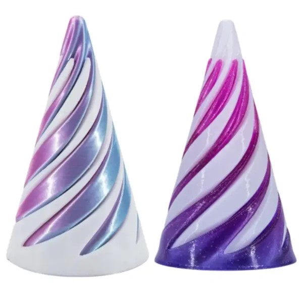 3D Printed Spiral Cone Toy Impossible Pyramid Passthrough Sculpture Printed Helix Screw Fidget Toy Home Decorative Ornaments