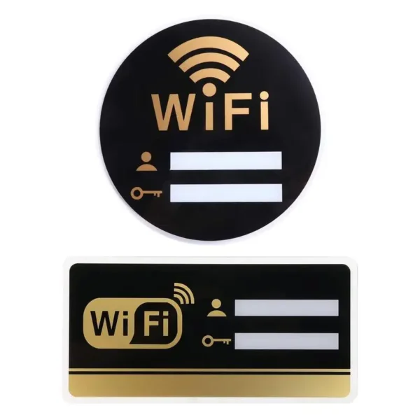 Wifi Password Sign Acrylic Board Resistance Self-adhesive Counter Wall Decoration For Coffee Internet Dining Room Hotel
